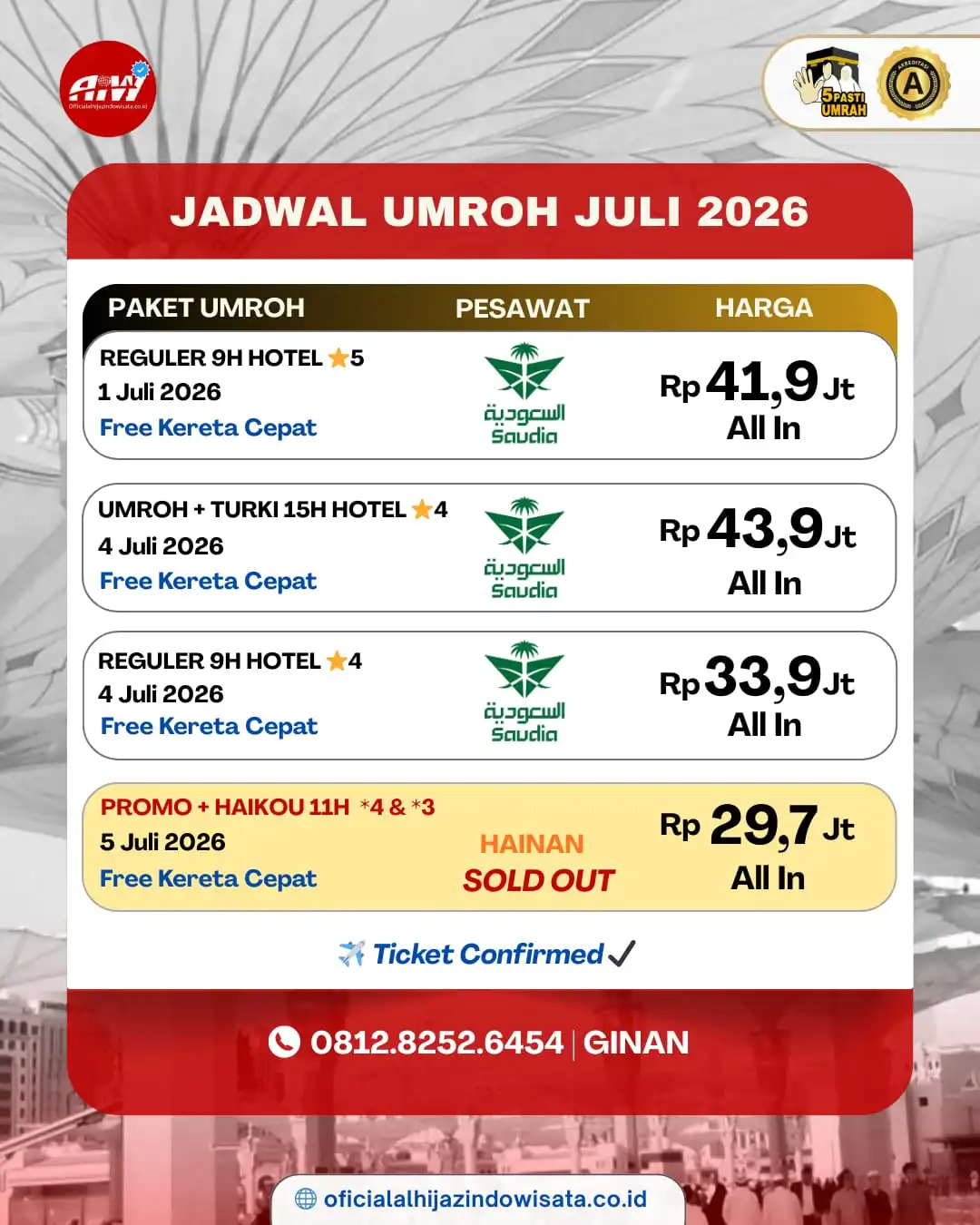 paket umroh juli 2026 alhijaz