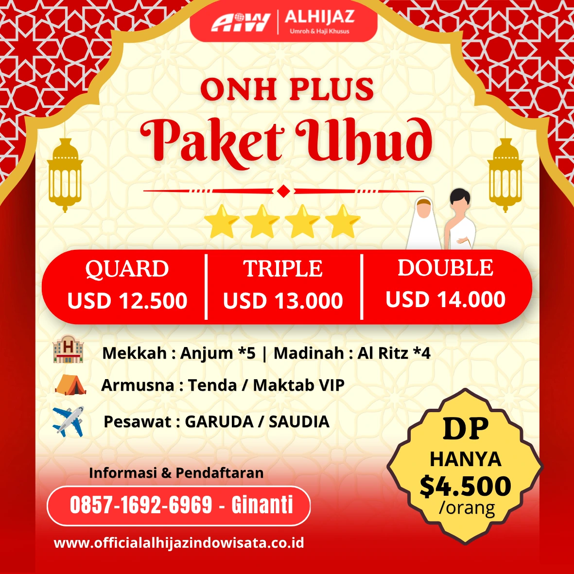 Paket Haji Plus / Khusus 2026 Bintang Empat