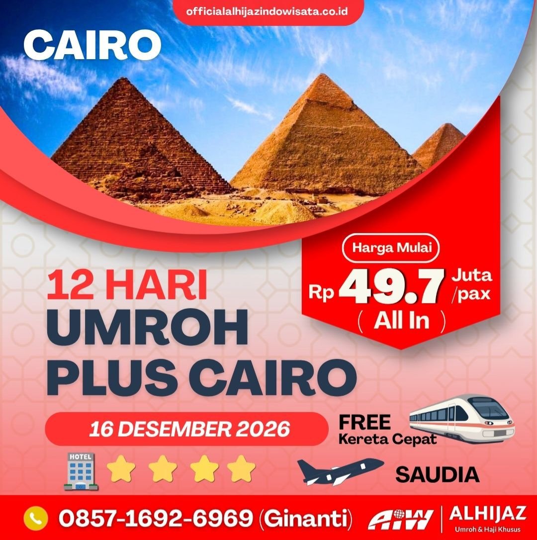 Paket Umroh Promo Plus Cairo Mesir Desember 2026